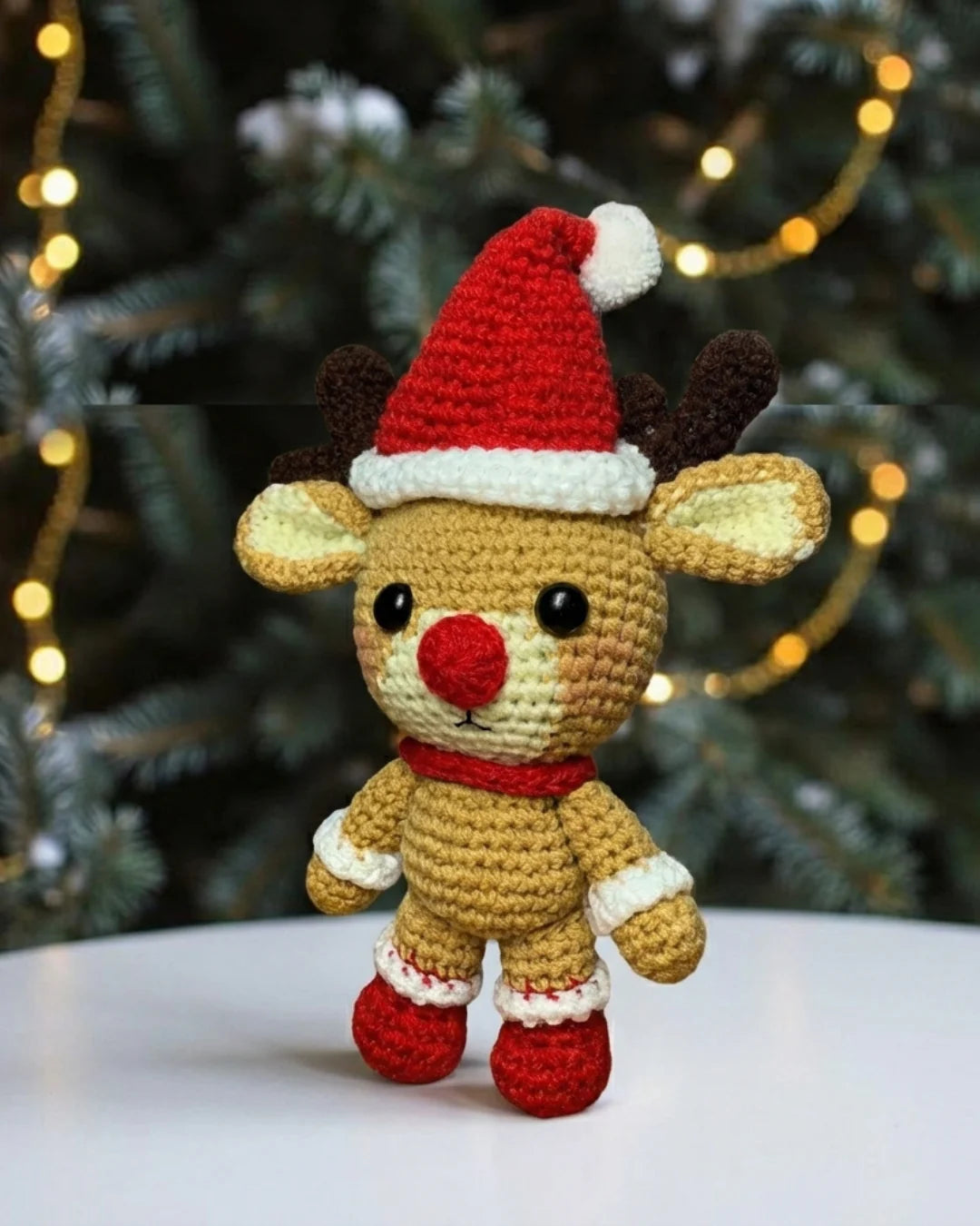 Weihnachtsrentier – Häkelanleitung
