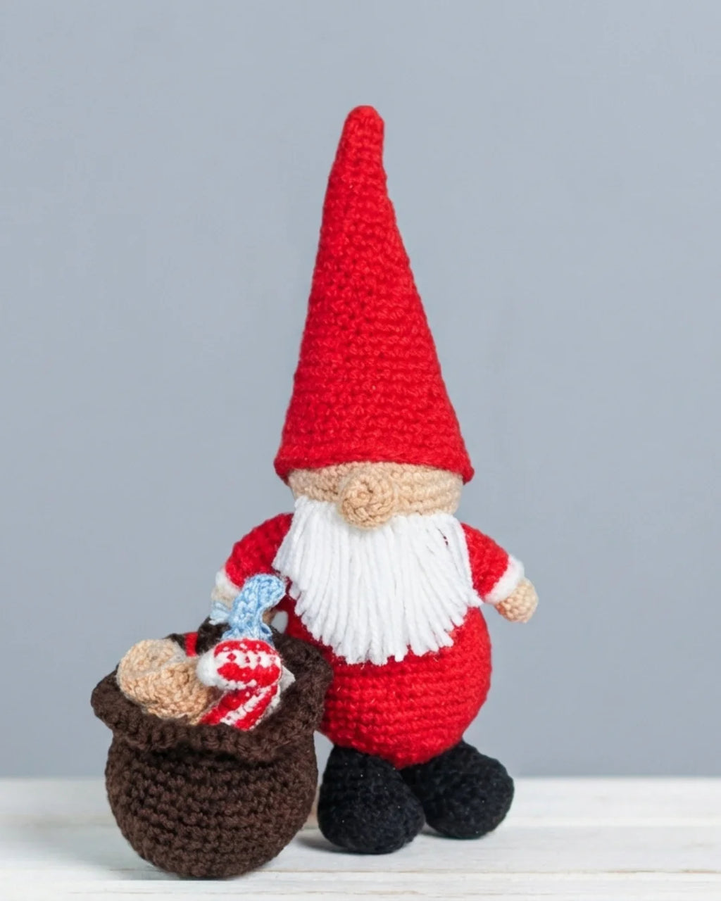 Weihnachtsmann-Gnome – Häkelanleitung