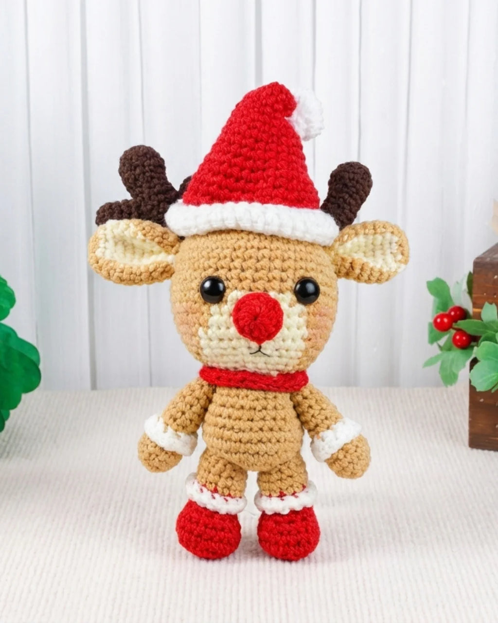 Weihnachtsrentier – Häkelanleitung