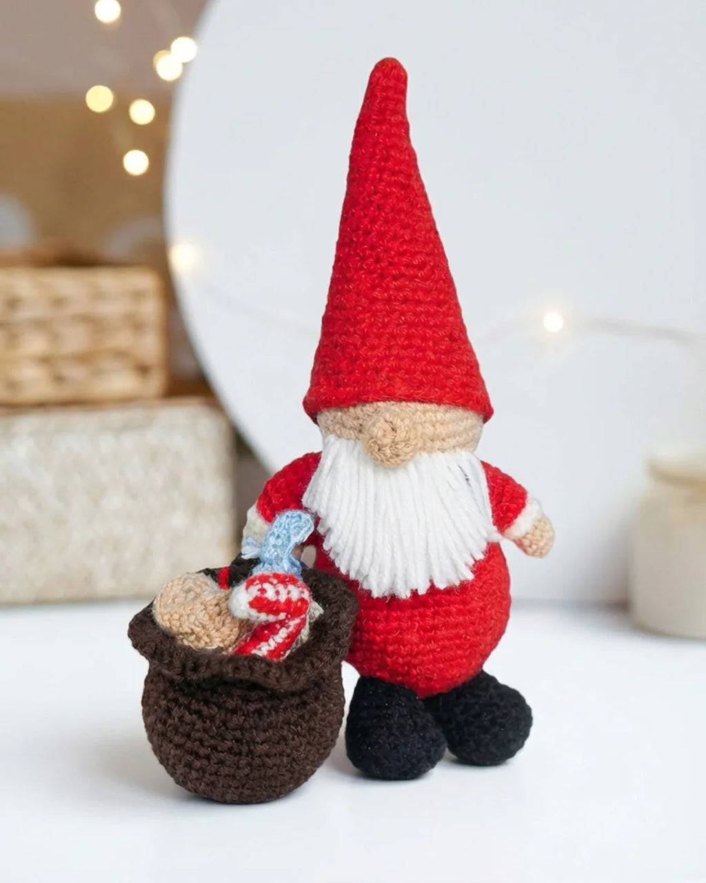 Weihnachtsmann-Gnome – Häkelanleitung