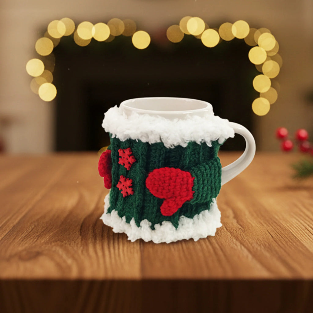 Weihnachts-Tassenüberzug – Häkelanleitung