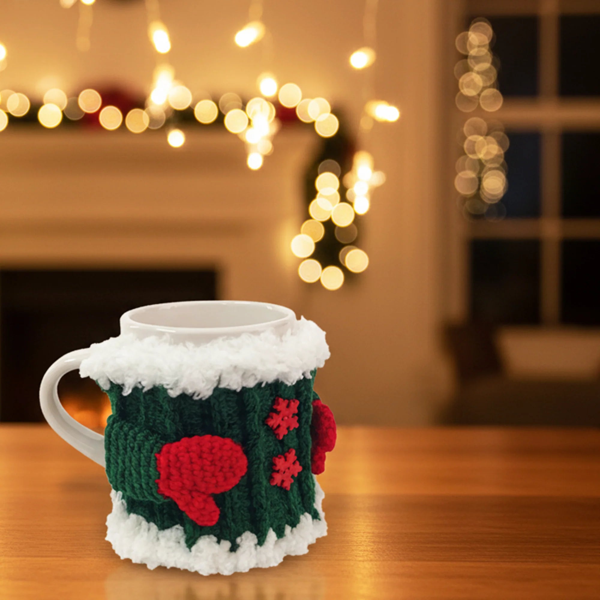 Weihnachts-Tassenüberzug – Häkelanleitung