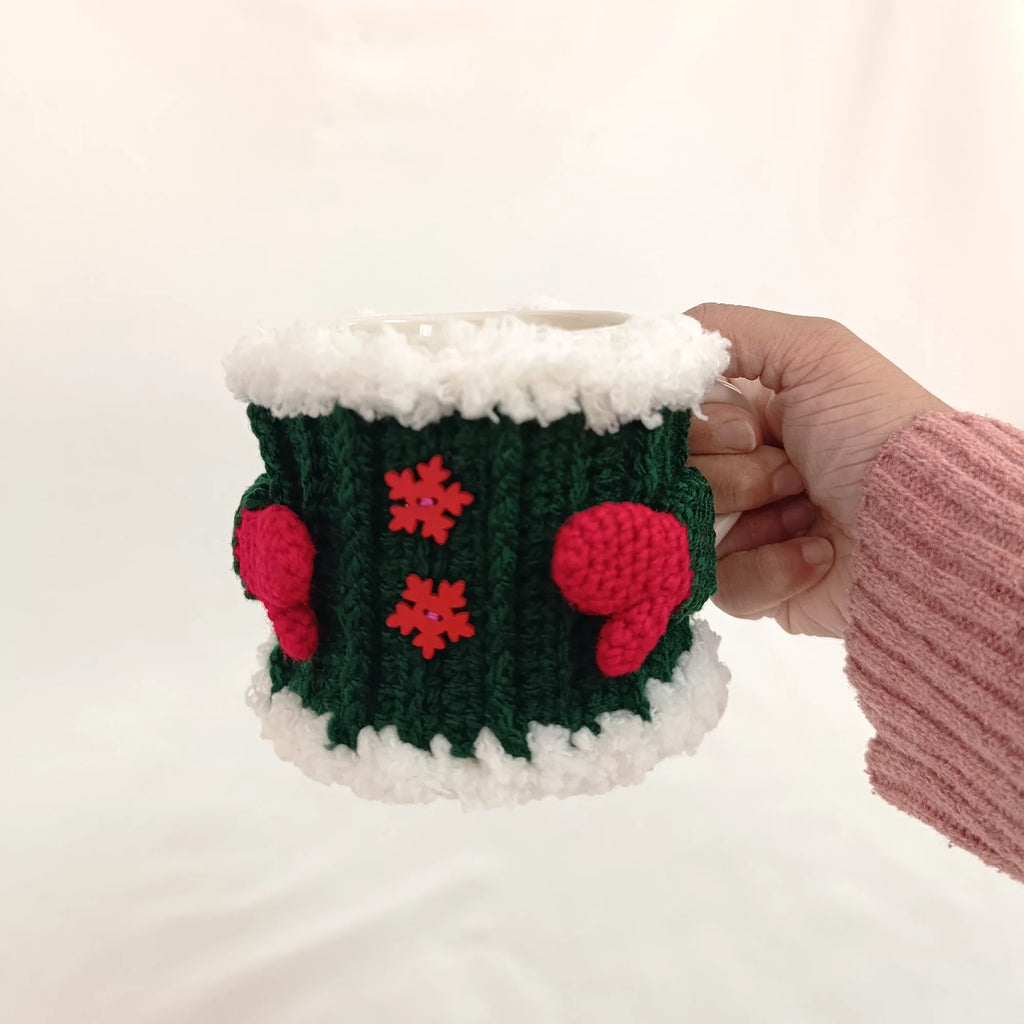 Weihnachts-Tassenüberzug – Häkelanleitung