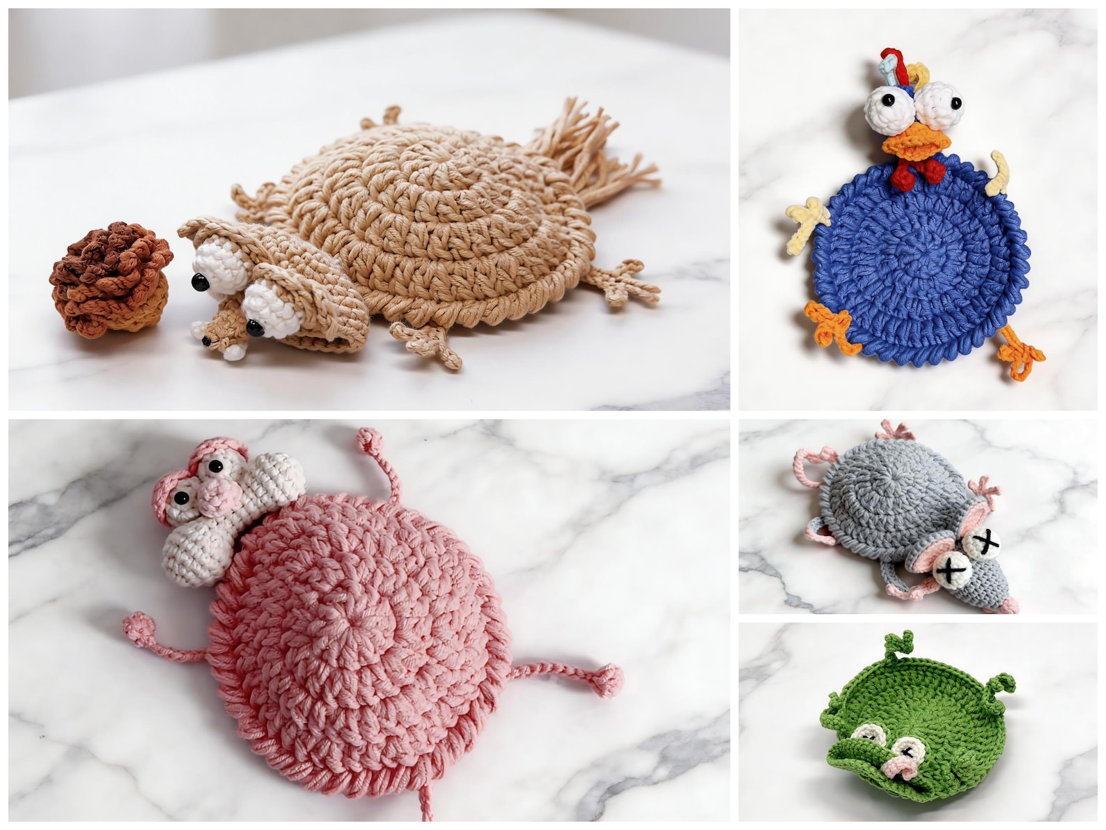 20-in-1 Animal Coaster - Crochet Pattern
